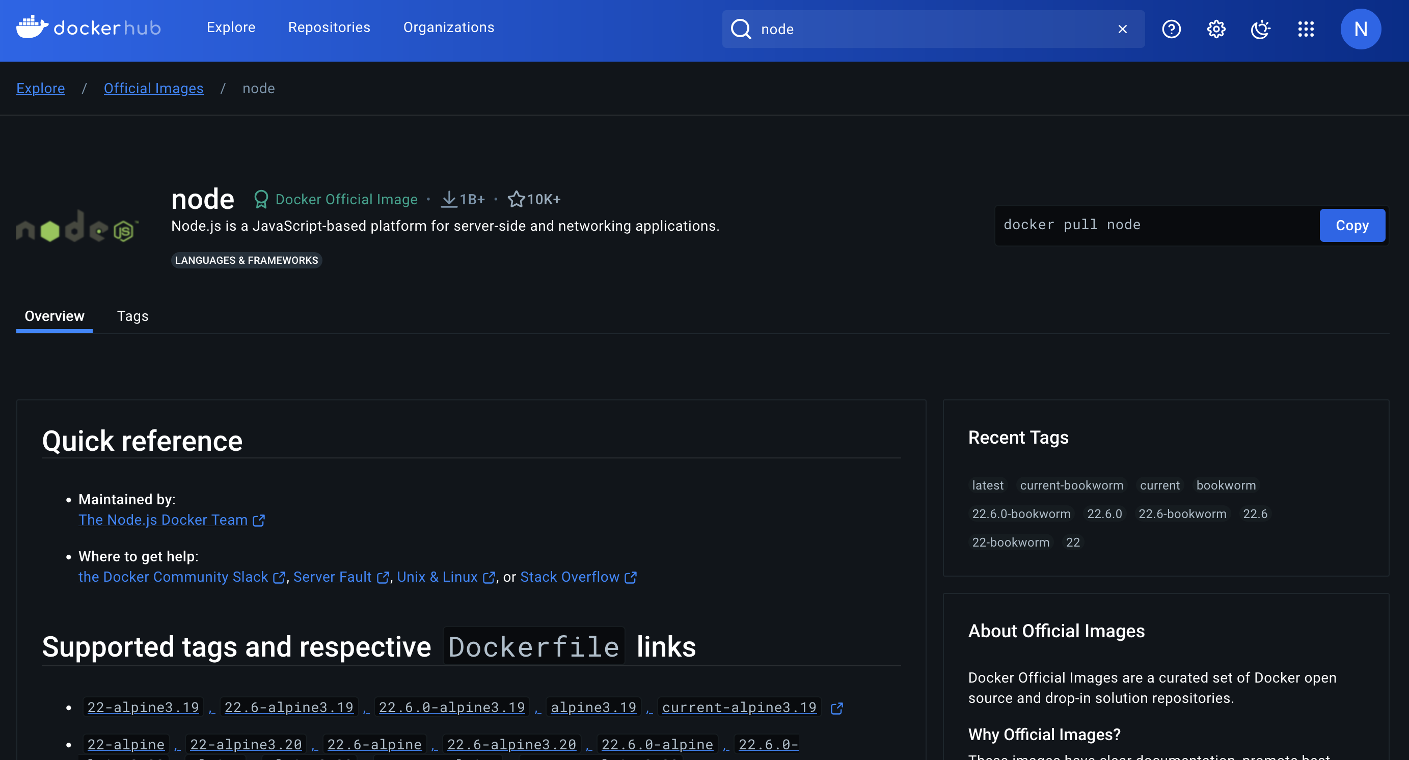 Docker Hub container repository